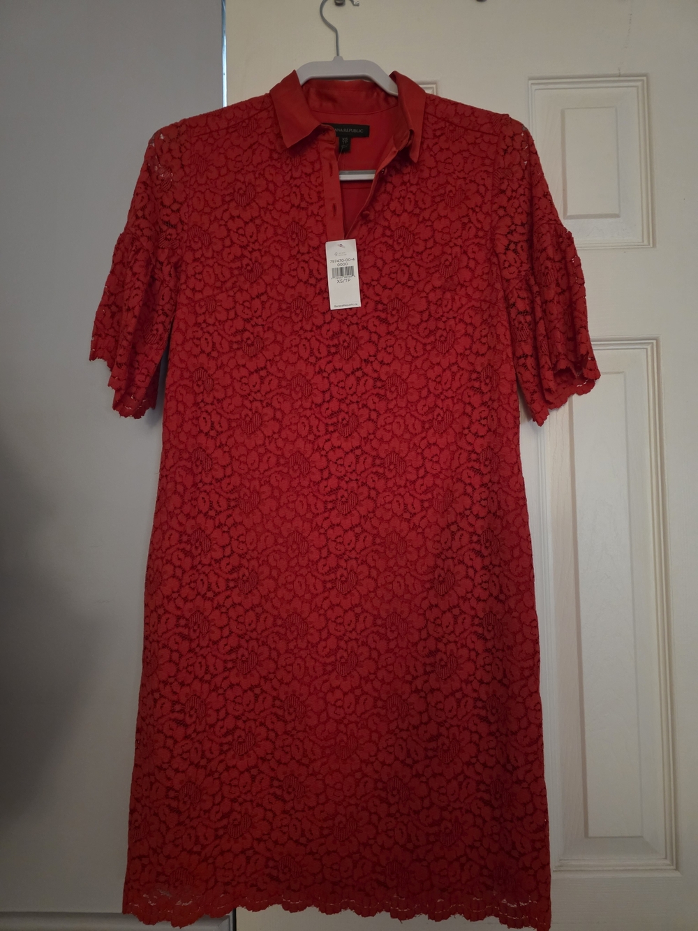 Banana Republic Red Lace Dress